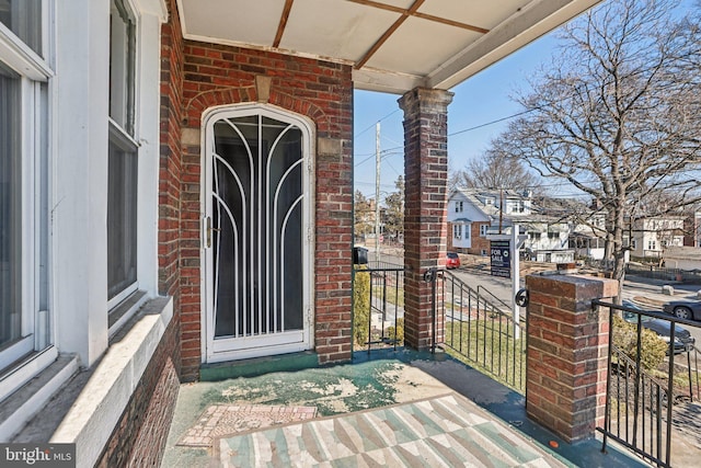 exterior space with a porch