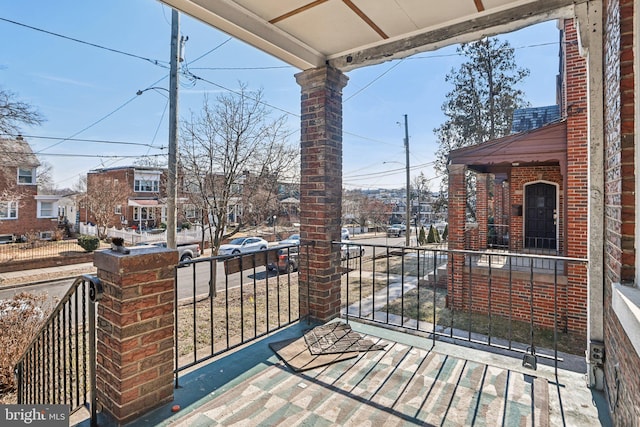 view of patio with a porch