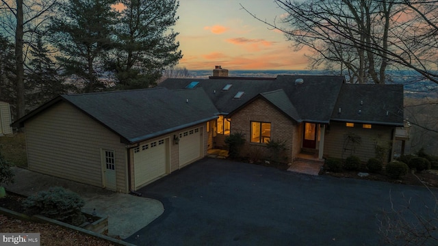 view of front of house featuring a garage