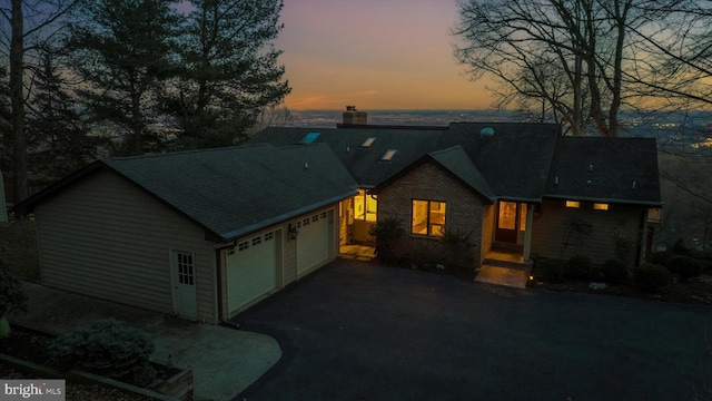 view of front of house featuring a garage