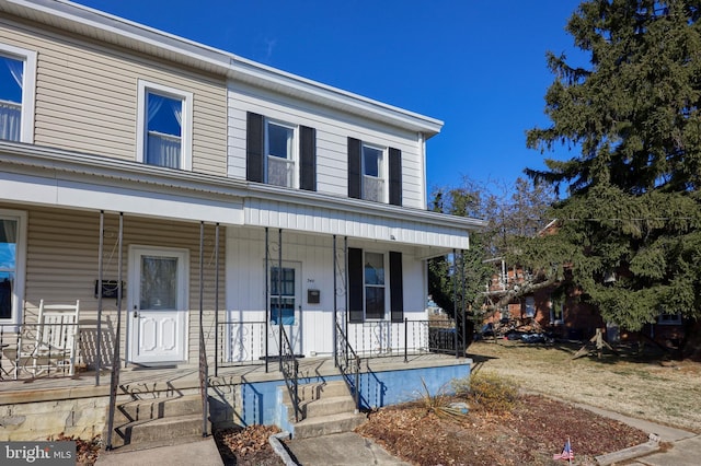 view of front of home with a porch