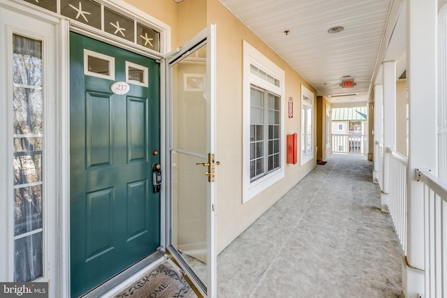 view of doorway to property