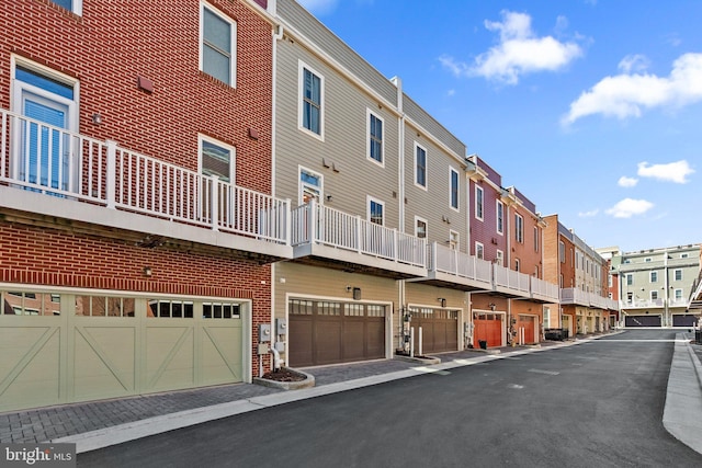 view of property featuring a garage