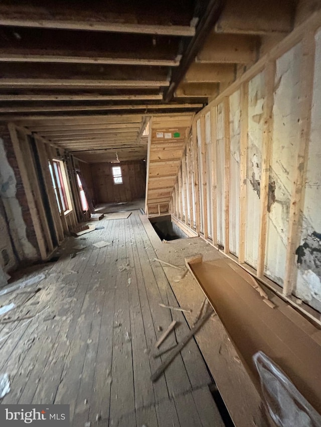 view of attic