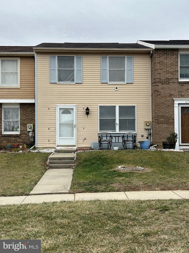 view of property with a front yard