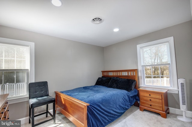 view of carpeted bedroom