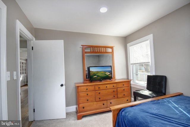 view of carpeted bedroom