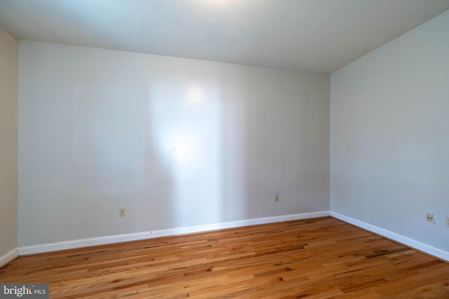 empty room featuring light hardwood / wood-style flooring