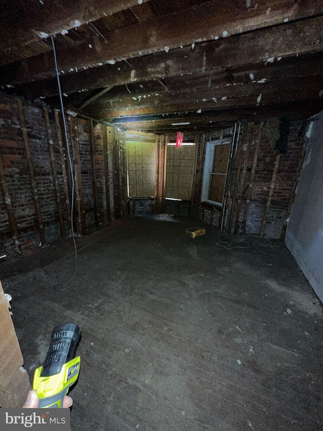 view of basement