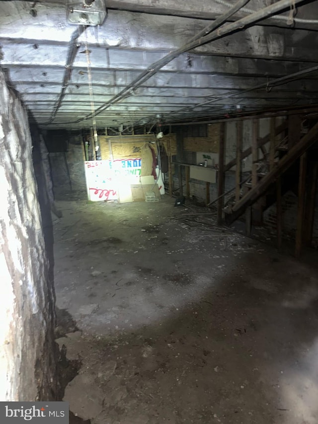 basement with sink