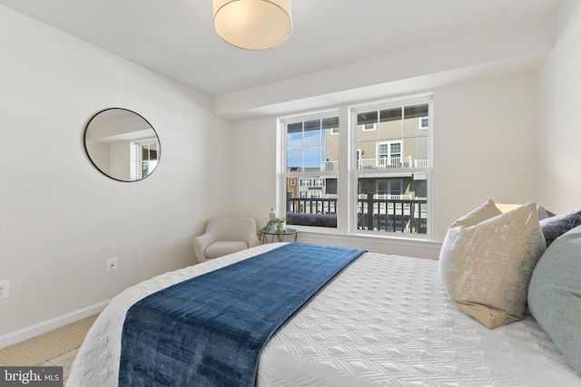 bedroom with baseboards