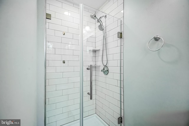 bathroom featuring walk in shower