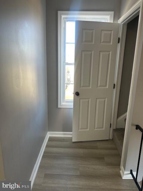 entryway featuring light hardwood / wood-style flooring