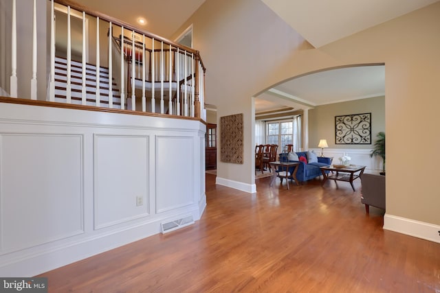 entrance foyer featuring hardwood / wood-style flooring