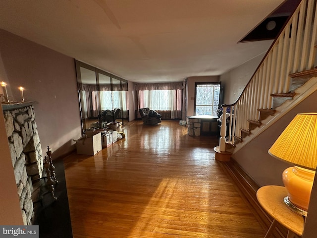 interior space featuring wood-type flooring