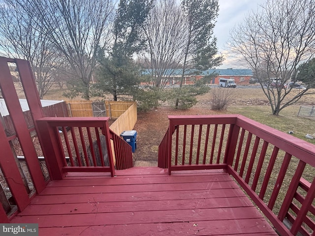deck featuring grilling area