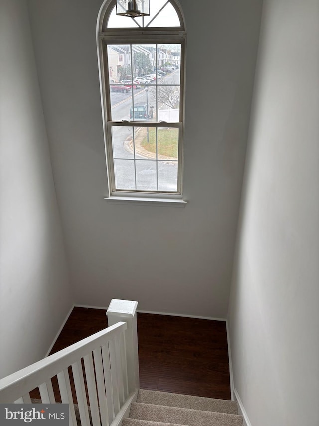 view of stairway