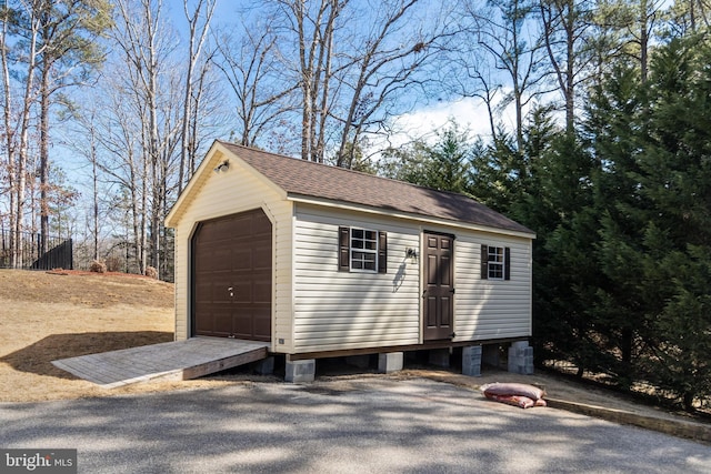 view of outbuilding featuring an outdoor structure