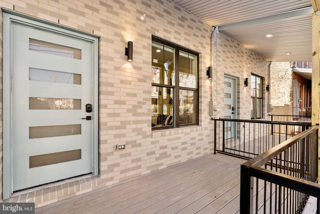 view of doorway to property