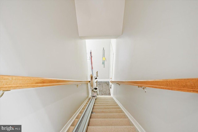 stairs with baseboards