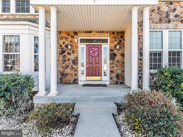 view of doorway to property