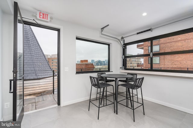 view of dining space