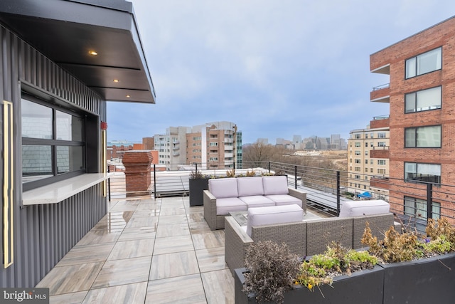 balcony featuring outdoor lounge area