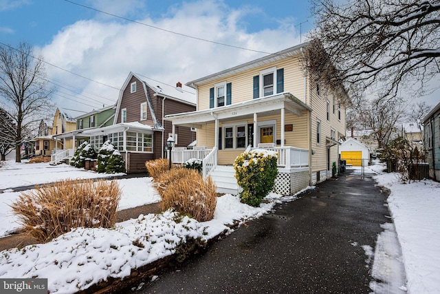 view of front of property with a porch