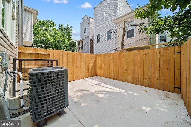 view of patio / terrace featuring central AC