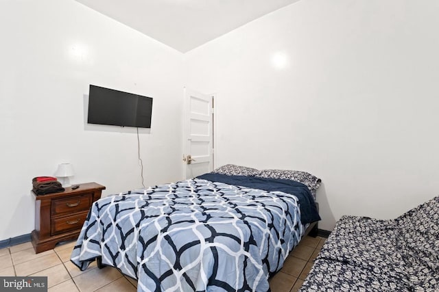 bedroom featuring tile patterned floors