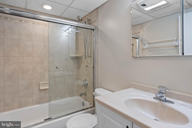 10300 Coastal Hwy Unit 104, Ocean City, MD 21842 - bathroom with combined bath / shower with glass door, vanity, and toilet