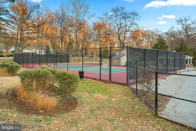 view of tennis court