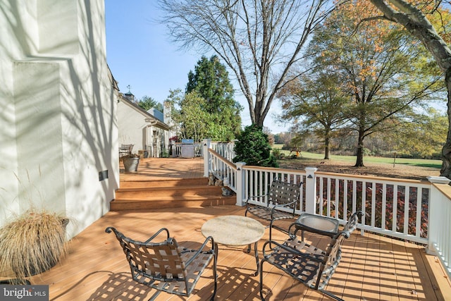 view of wooden terrace