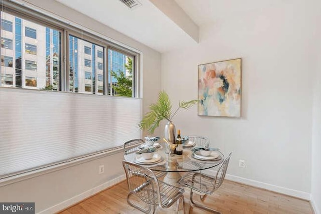 dining room featuring light wood-type flooring