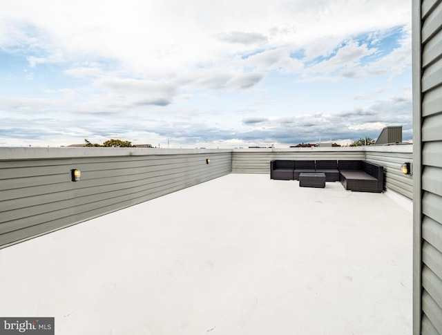 view of patio / terrace featuring an outdoor living space