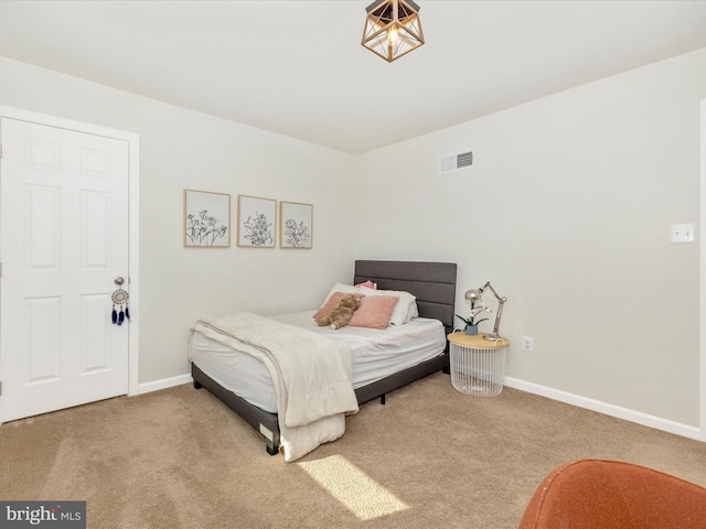 view of carpeted bedroom