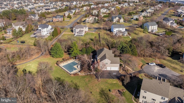 birds eye view of property featuring a residential view