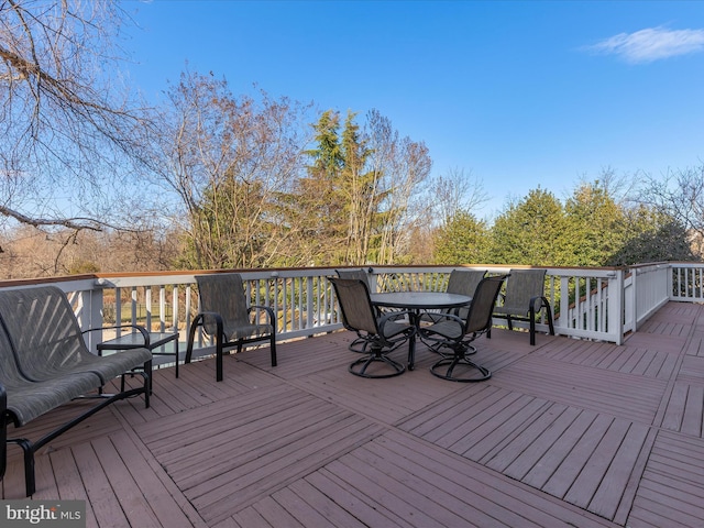 view of wooden deck