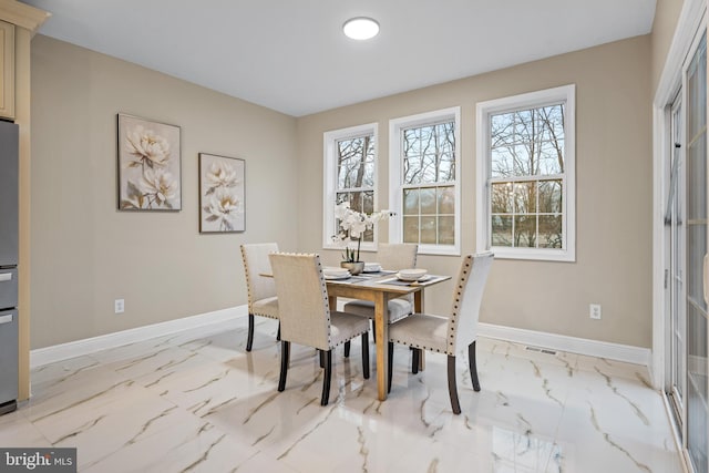 view of dining area