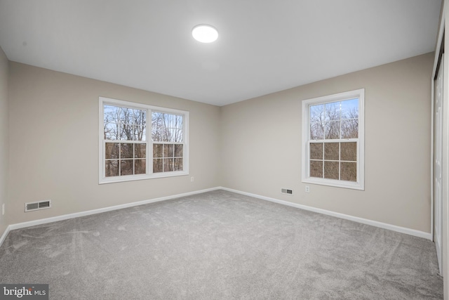 view of carpeted empty room