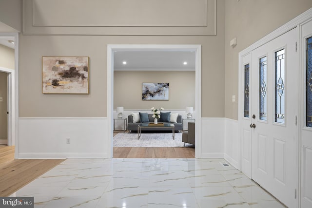 entryway featuring light hardwood / wood-style flooring