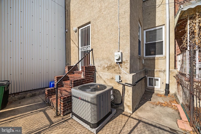 view of patio featuring central AC unit