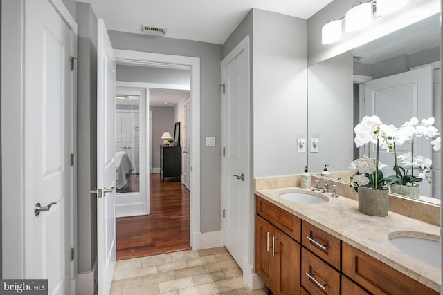 bathroom with vanity