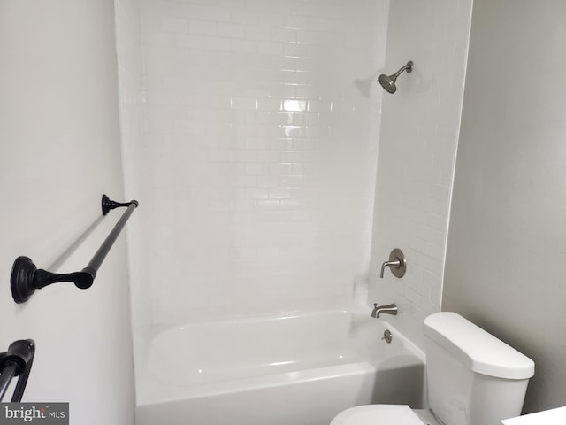 full bathroom with  shower combination and toilet