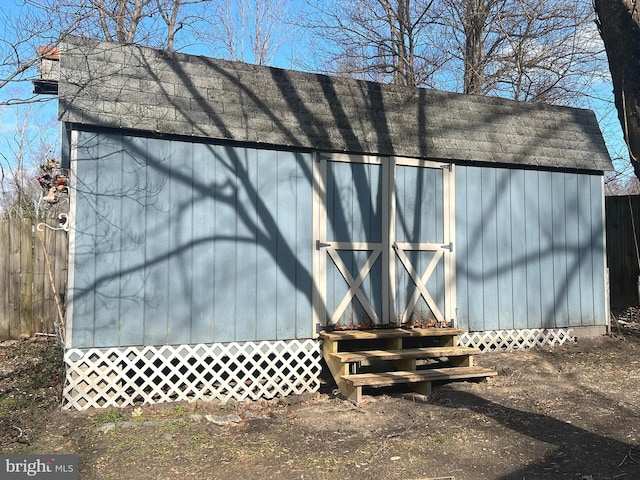 view of outbuilding