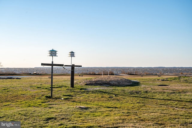 view of yard featuring a rural view