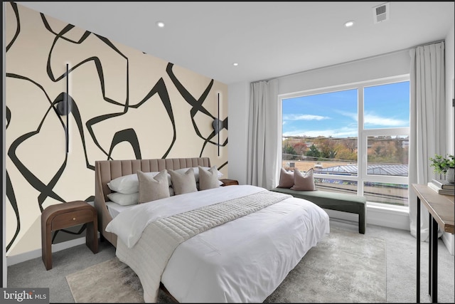 view of carpeted bedroom