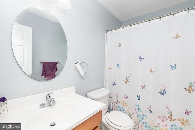 bathroom featuring toilet and vanity