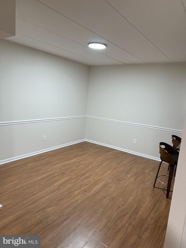 empty room featuring hardwood / wood-style floors