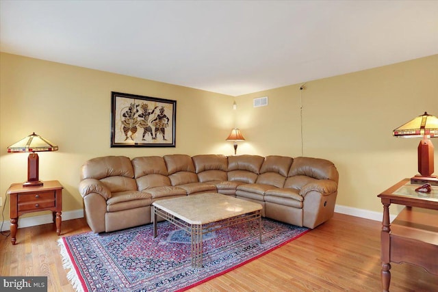 living room featuring hardwood / wood-style floors